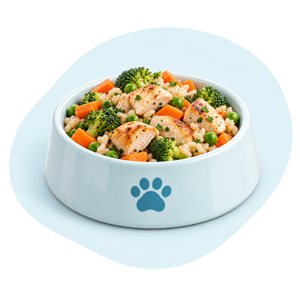 Fresh pet food bowl
