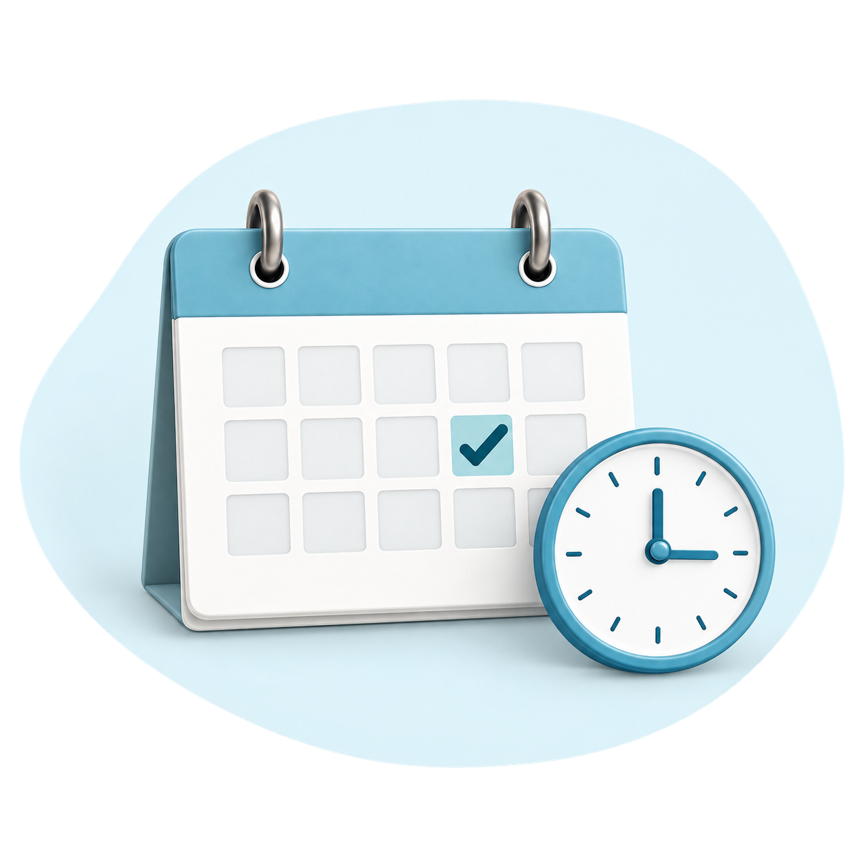 Calendar and clock for delivery scheduling